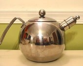 SHINY vintage CHROME TEAPOT