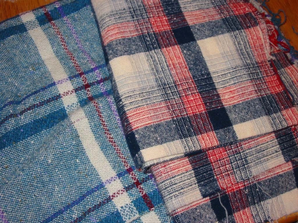 Two Pretty Wool Blend Plaid Fabrics