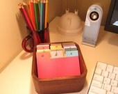Colorful Address File Box- Red Mahogany 