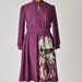 purple octopus dress - applique vintage guitar print
