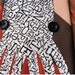 squid tie - typewriter print on color block vintage tie eco-friendly upcycled fashion