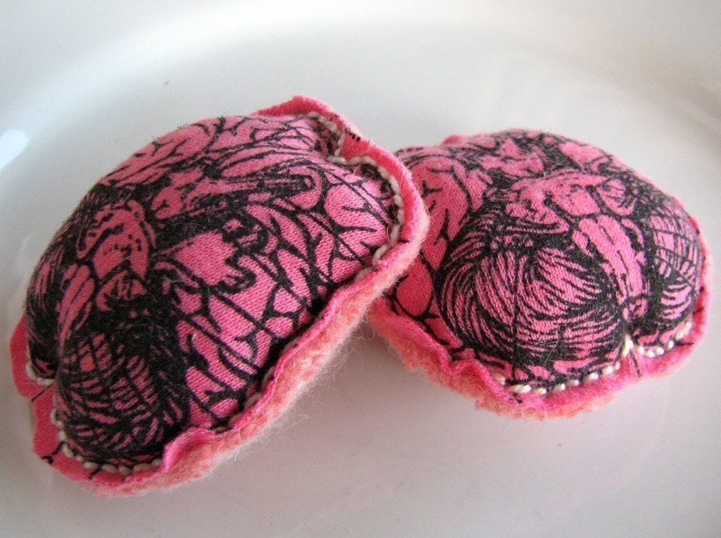 2 Catnip Brains for your favorite Kitty Zombie - Gocco Printed