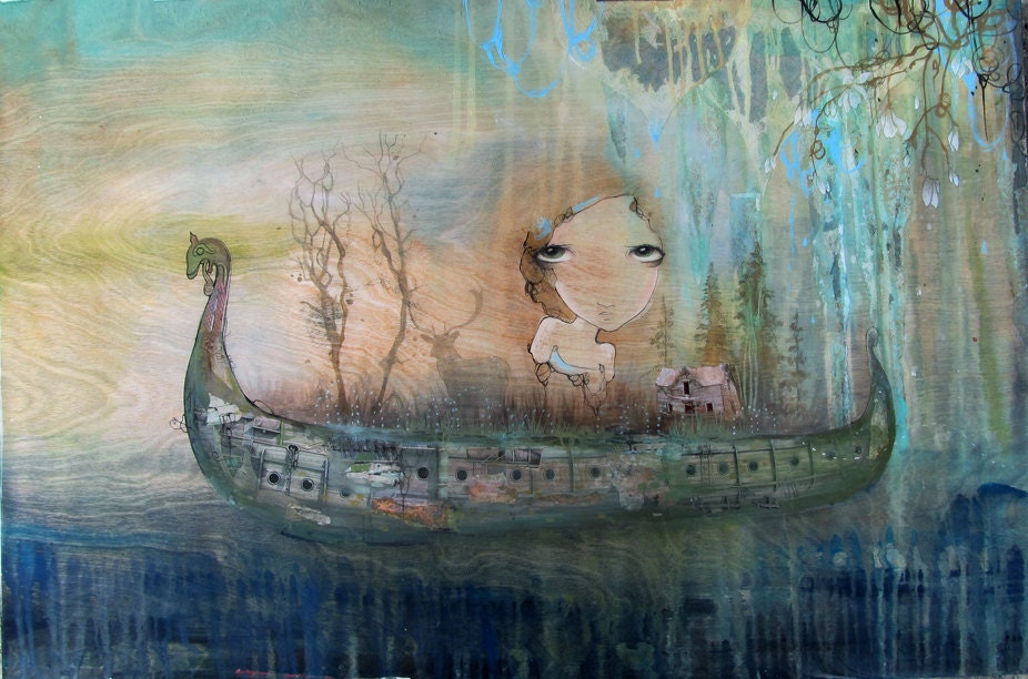 This can't go another way - limited edition print on wood with resin
