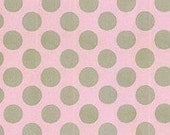 Henry Glass - Pink Ground Grey Polka Dots - by Linda Lum DeBono