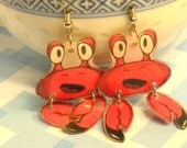 Happy Crab Dangle Earrings