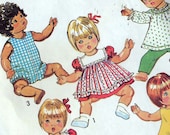 Baby Doll Clothes Vintage Simplicity Pattern 5947 Betsy Wetsy Dy-Dee Babybeans 1970s Dolls