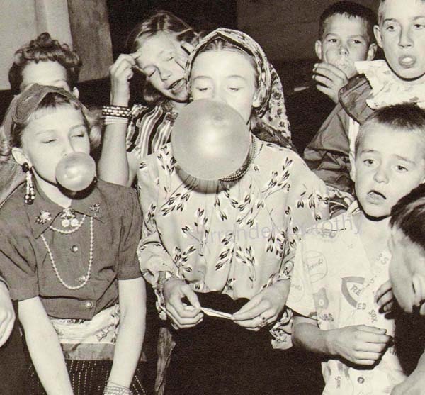 Bubblegum Gypsy Kids Studio Portrait Vintage Photo Illustration 1950s Black & White Classic Print To Frame