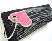 Woodgrain Loglet Log Wristlet in Black