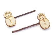 Matryoshka Wood Hairpins - Stitch Style