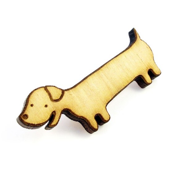 Dachshund Wood Pin