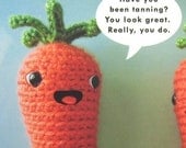 Carrot Conversation - Blank greeting card - note card