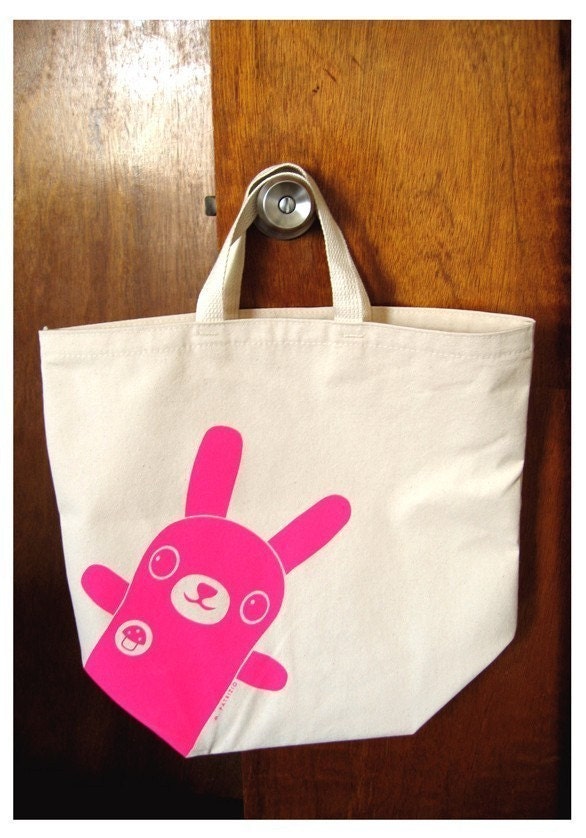 SALE - Organic Cotton Tote Bag - Reusable Shopping Grocery Bag