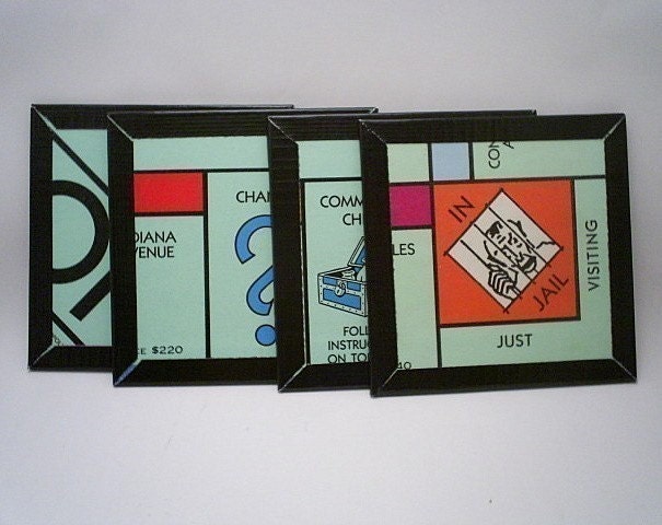 Monopoly Board Game Coasters
