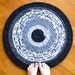 Crochet Area Rug - Black White and Gray