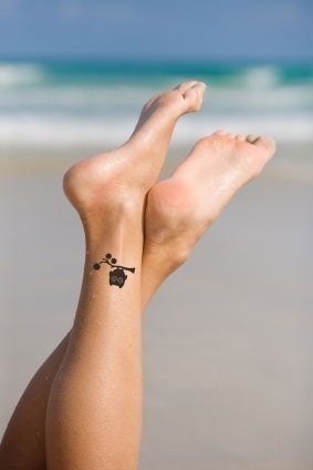 2 Owl on Branch Temporary Tattoos