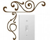 Vinyl Elegant Corner Wall Decals (Set of 2) SMALL