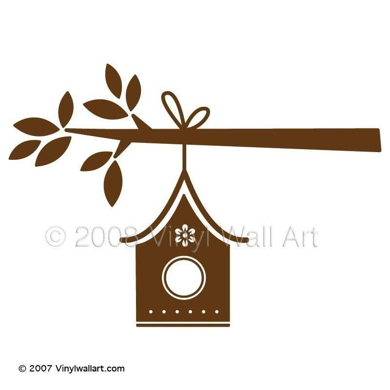 Vinyl Wall Art Birdhouse Wall Decal Medium