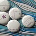 Recycled Nautical Chart Pins - Set of Five