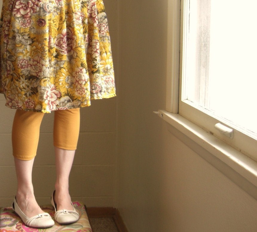 Mustard Yellow Floral Print Skirt Full Pleated Aline - Black Friday Etsy Cyber Monday Etsy