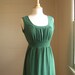 Womens Tank Dress Cotton Empire Gathered Front scoop neck - Ready to Ship Size LARGE
