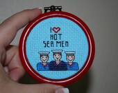 I Love Hot Sea Men Cross Stitch - MADE TO ORDER