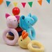 Animal Rattles to Sew - PDF Sewing Pattern - Cute Easy To Make Baby Shower Gift