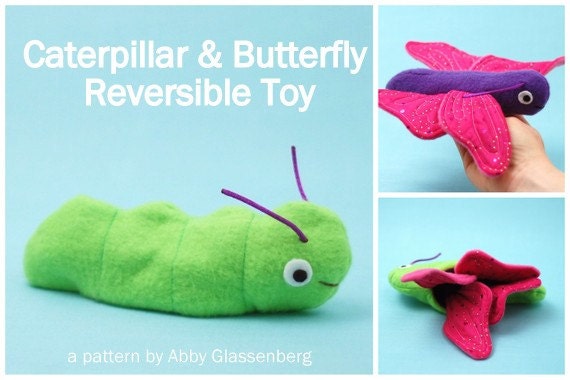 very hungry caterpillar & butterfly reversible plush toy