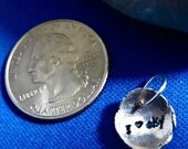 I Love ETSY Charm Fine Silver Dome PMC Precious Metal Clay Pendant Necklace