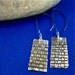 Fine Silver Quilt Woven Basket Weave Precious Metal Earring