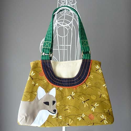 Handbag - The Enchanted Kitsune Bag - Forest Dragonflies