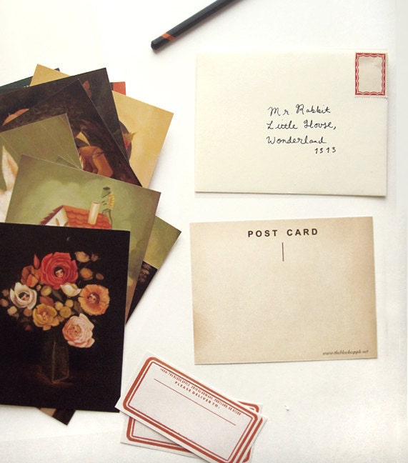 Alice in Wonderland Postcard Collection from The Black Apple