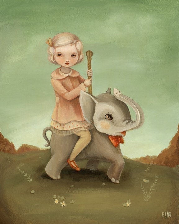 The Carousel Elephant Print 8x10