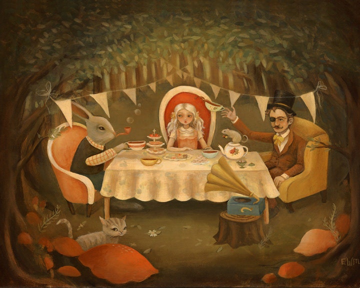 The Mad Tea Party Print 10x8