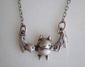 Sterling Silver Bat Necklace
