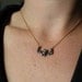 Oxidized Bat Necklace