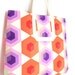 Sydney Large Shoulder Bag - Orange and Purple Geometic Dreams