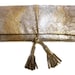 ALEXIS Tassel Clutch in Metallic Gold Bronze Silver Snake Leather. SALE