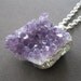 Raw Chunky Amethyst Drusy Pendent