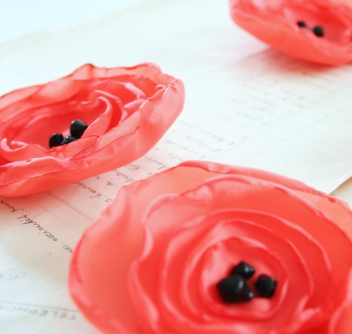 recycled poppy corsage--punch