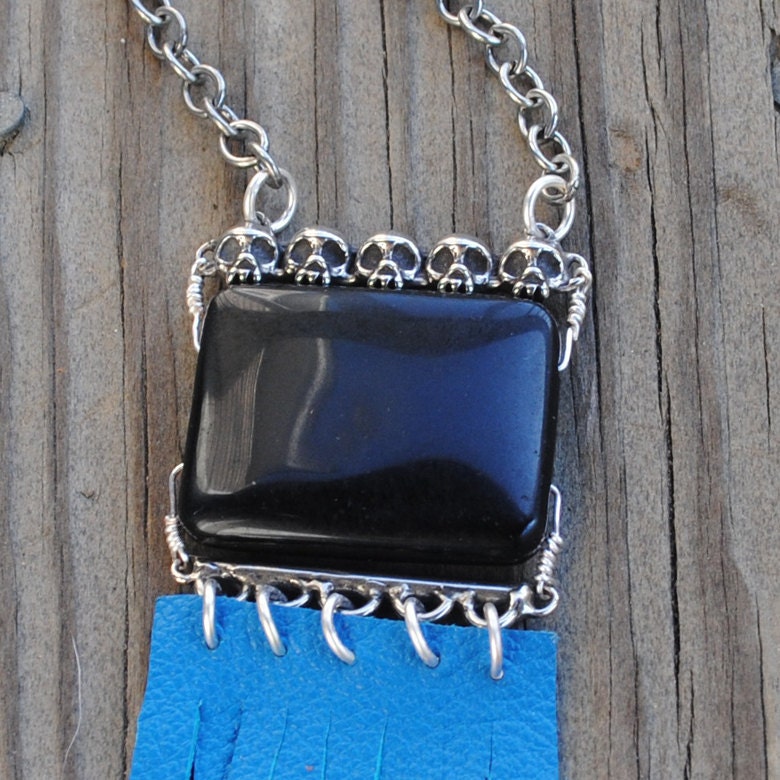 Skull and Stone Necklace