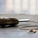 Peanut Pocket Knife Necklace Gold Goober Folding Blade