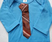 3 - 6 Month Tiesie Organic Cotton Long Sleeve Tie Bodysuit