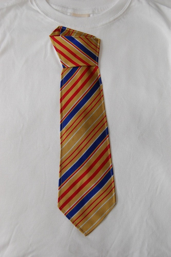 4T Boys Organic Cotton Tie Tee Shirt Retro COOL