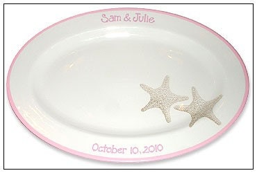 Starfish Beach Wedding Guest Signature Platter