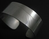 Ready to ship, Feather Bracelet, Pressed Feather, Sterling Silver Cuff Bracelet