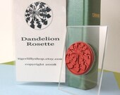 Dandelion Rosette, Rubber Stamp with Cling Cushion 