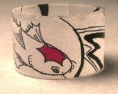 Red and White Koi, Handmade Plastic Ring