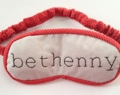custom eye mask - your name, initials or phrase