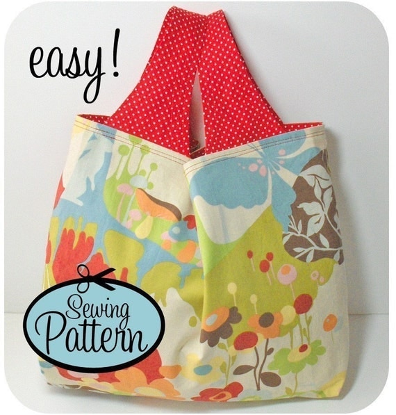 Grocery Bag Sewing Pattern by michellepatterns on Etsy