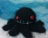 Fuzzy Black Zombie Crocheted Octopus